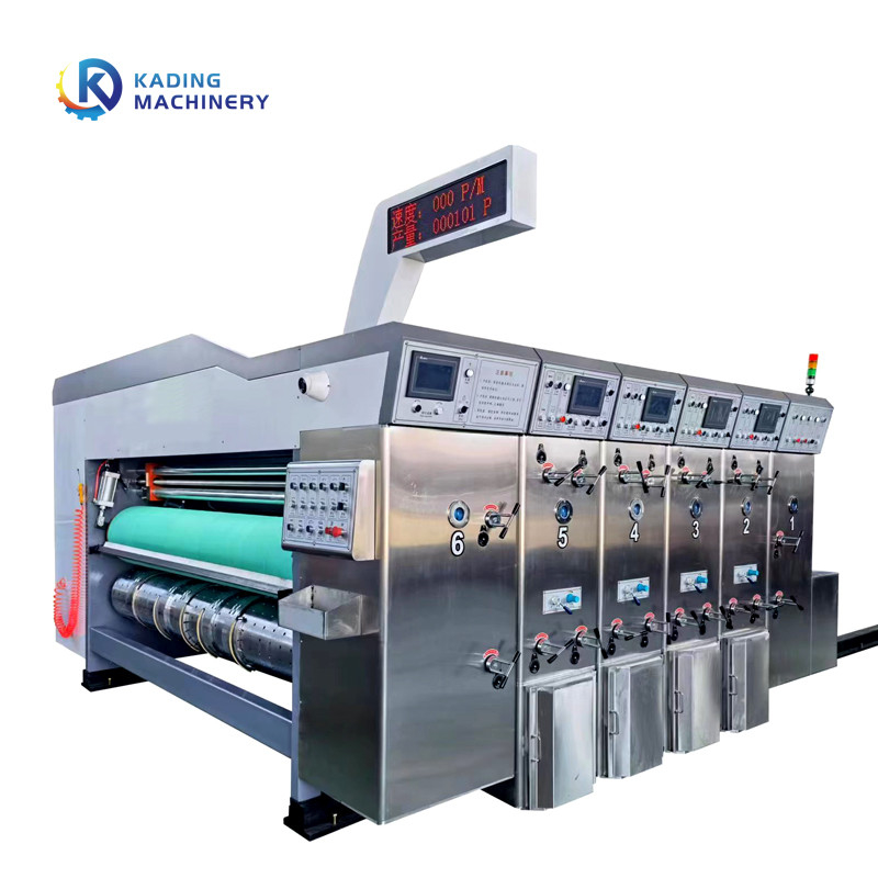 Máquina que corta con tintas de la caja completamente automática del cartón con la impresora de 5 colores And Slotter