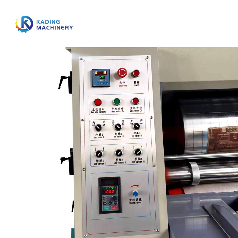 Máquina que corta con tintas de alimentación de cadena Flexo de la caja del cartón que imprime ranurar para la pequeña caja