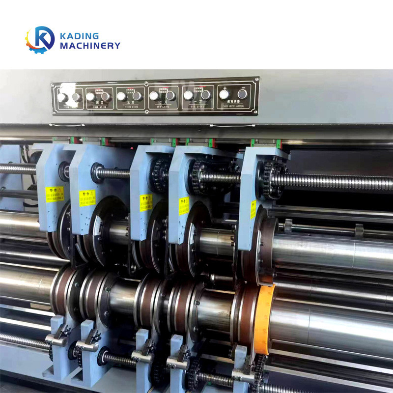 Máquina de impresión multicolor para cartón corrugado con pantalla táctil PLC