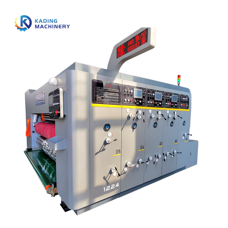 Cortador de cartón de caja de cartón totalmente automático con panel de PLC para cartón corrugado