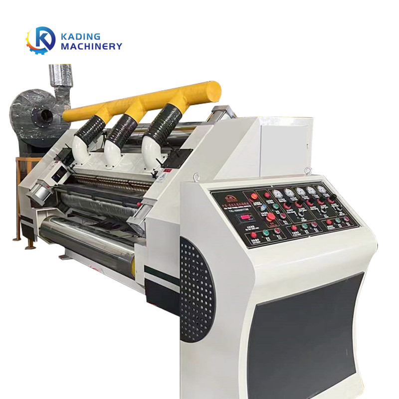 Línea de corrugado de hojas de papel corrugado 120m/min Velocidad con máquina de corte rotativo