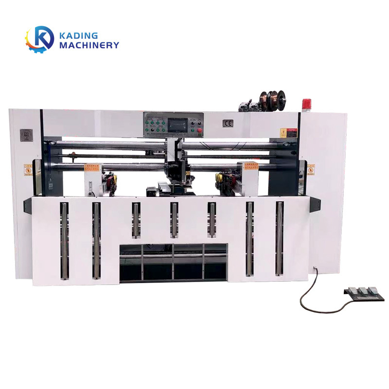 Máquina de costura de la caja acanalada del servocontrol con la función plegable para clavar la cartulina