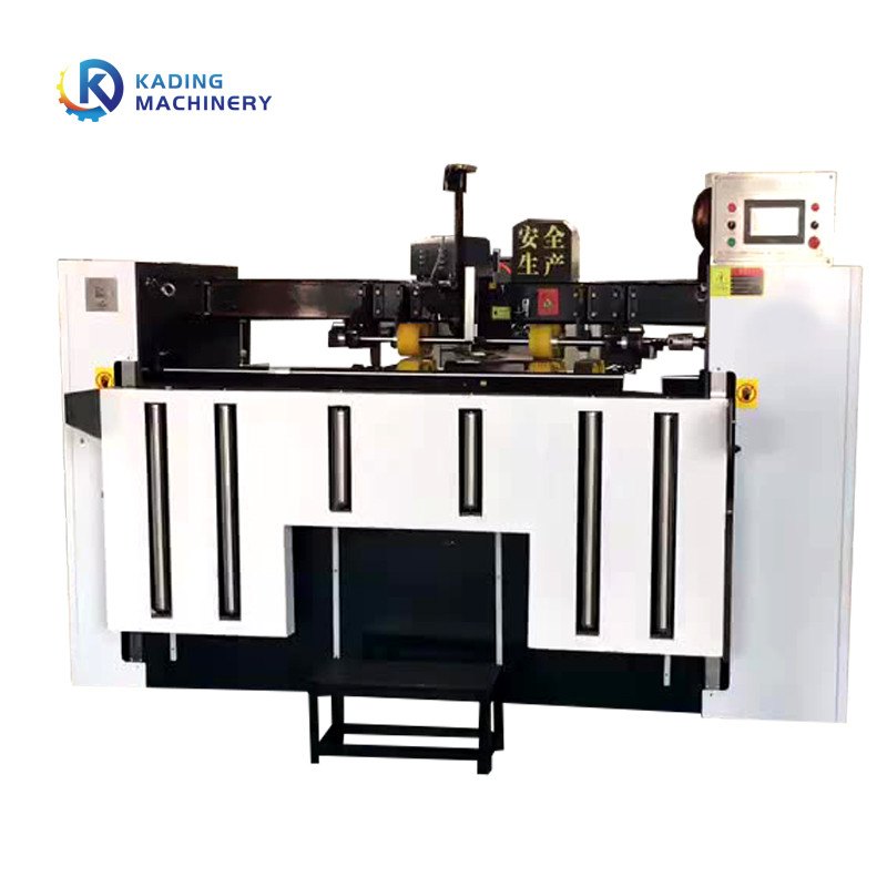 máquina de costura de la caja acanalada de 3500m m con la alimentación de la pantalla táctil y del manual del PLC