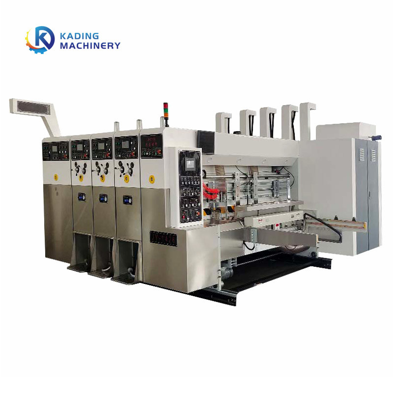 Máquina de impresión de cajas corrugadas de control PLC para la fabricación de cajas de tacos
