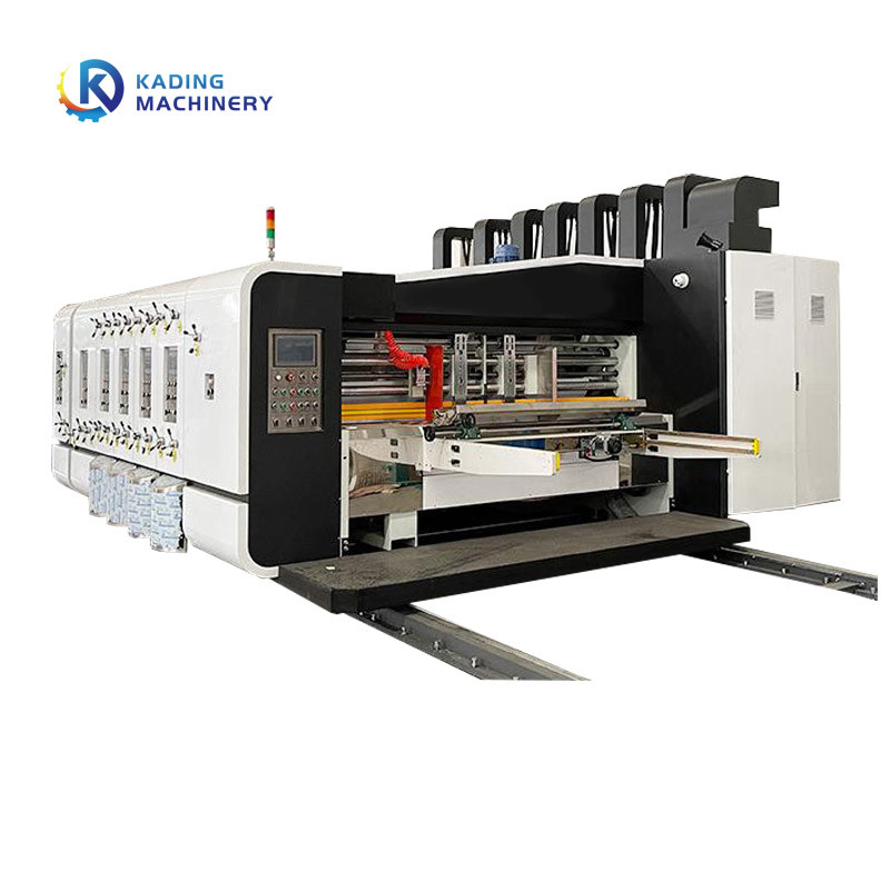 Máquina de impresión de cajas corrugadas de tinta flexible a base de agua con control PLC