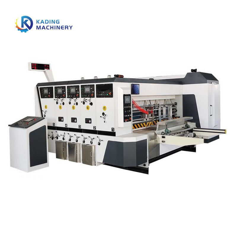 Máquina de impresión multicolor para cartón corrugado con pantalla táctil PLC