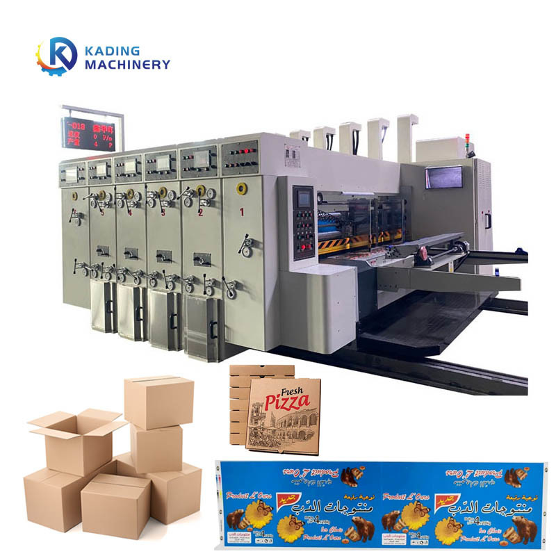 Máquina de impresión de cajas onduladas de punta de plomo de alta velocidad con impresión multicolor