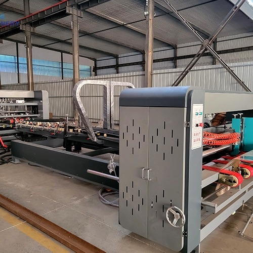4 6 esquinas Full Auto Folder Gluer máquina de coser para la fabricación de cajas de pizza