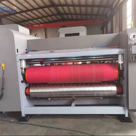 Tinta a base de agua Flexo cartón corrugado máquina de impresión rotativa de corte a presión
