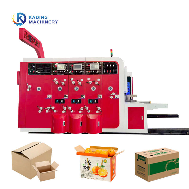 Máquina de impresión de cajas onduladas multicolores 150pcs Min Velocidad de trabajo