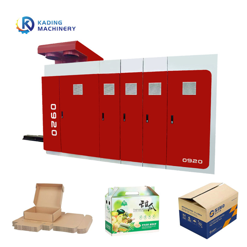 Máquina de impresión de cajas onduladas de alimentación de vanguardia con corte por matrices rotativas