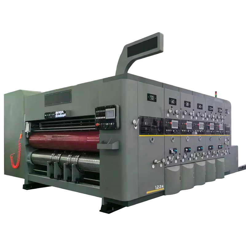 Caja de pizza haciendo caja corrugada máquina de impresión de alimentación de servo motor
